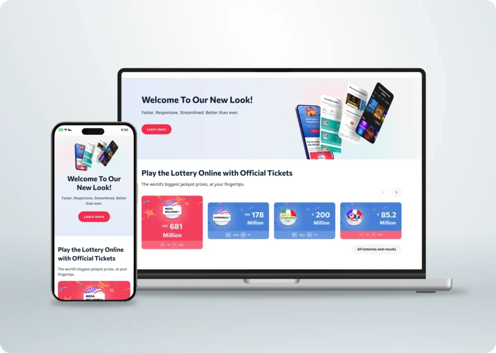 Improve Your Online Lottery Experience with our Brand New Site! Improve Your Online Lottery Experience with our Brand New Site!