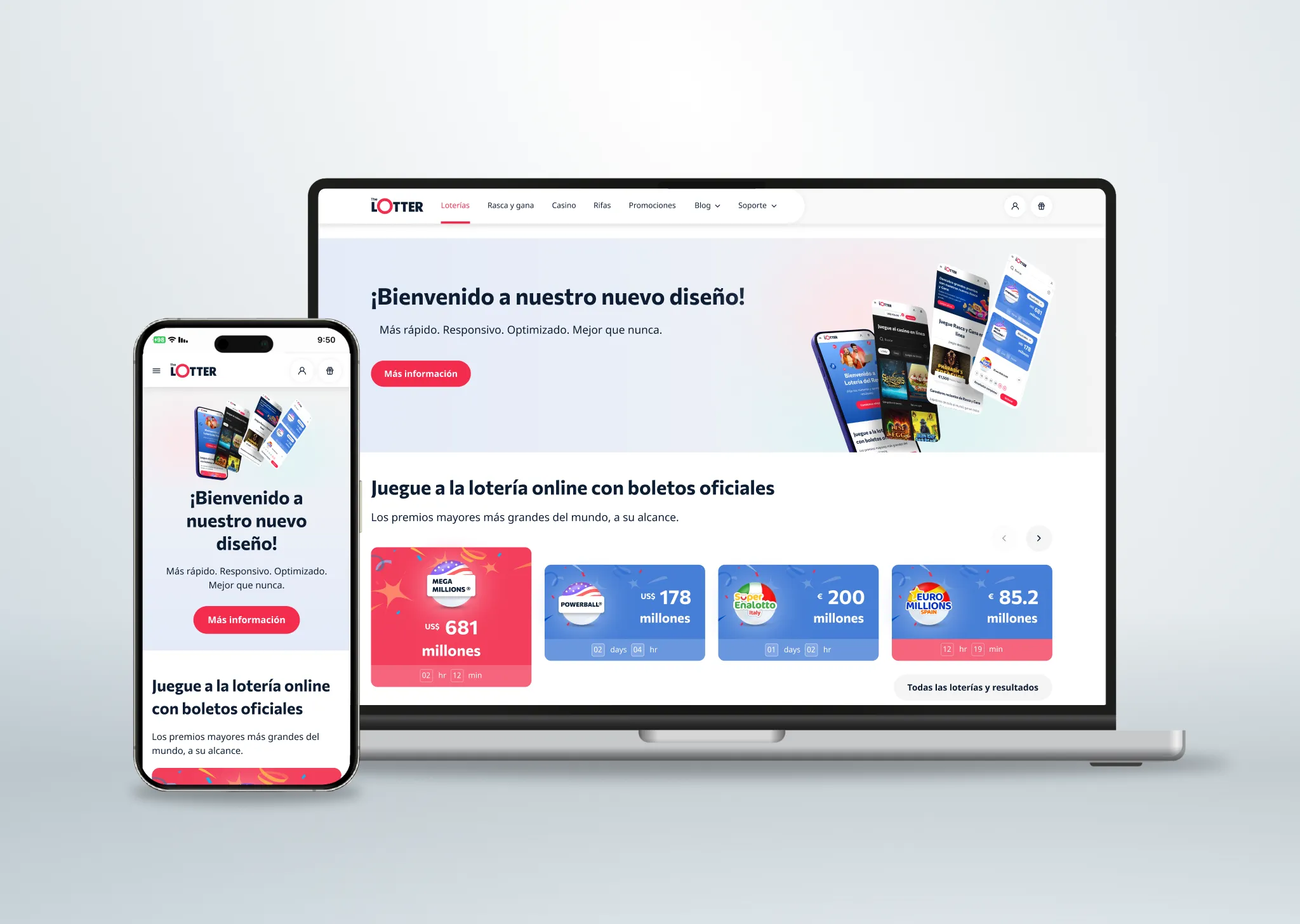 Mejore su experiencia de lotería en línea con nuestro nuevo sitio