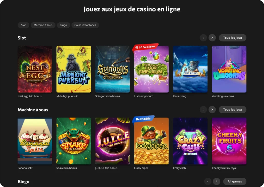 Jeux de casino nouvelle génération, paiements en temps réel
