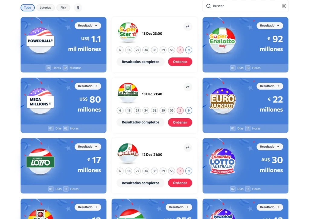 Resultados de lotería al alcance de su mano